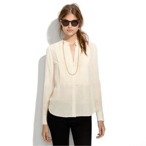 J. Crew Silk Tuxedo Shirt - Size XS